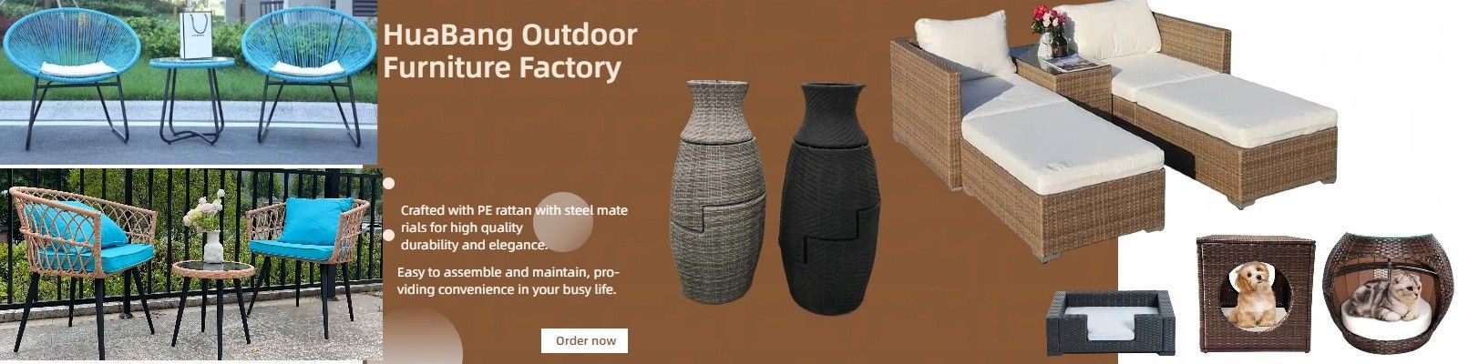 Conjunto de mesas de sofá de rotão para o exterior