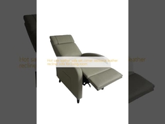 Venda quente sofá de couro conjunto de canto sofá reclinável de couro seccional para sala de estar