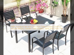 Conjunto de móveis WPC Anti-Corrosião Patio Outdoor Outdoor Leisure Balcão Jardim Café Outdoor Table And Chairs Set