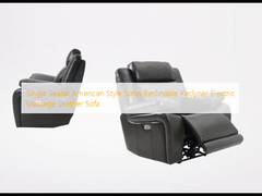 Sofas de estilo americano reclináveis recliner de massagem elétrica Sofá de couro