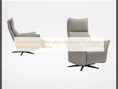Casa Mobiliário Hotel Lobby Hall Leather Accent Chair Revolving Leisure Chair